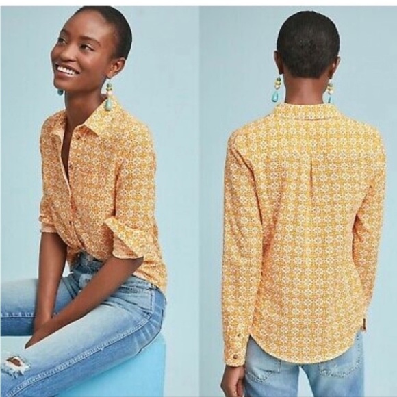 MAEVE By Anthropologie Petrin Orange
Classic Button Down Shirt - Picture 1 of 6